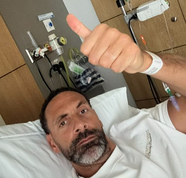 Rio Ferdinand is in hospital and will be absent from TNT Sports' coverage of PSG vs Arsenal