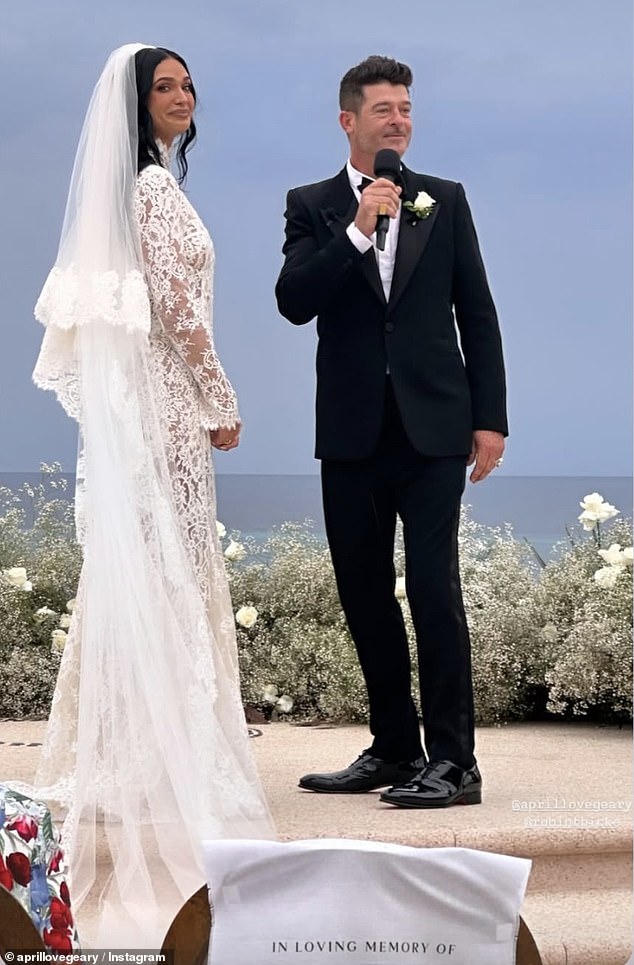 After a seven-year engagement, Robin Thicke, 48, has finally married his longtime fiancee April Love Geary, 30