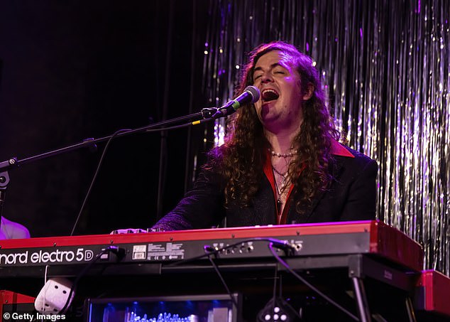 A rising rock star's career has been destroyed after he was sent to prison for 15 years for creating child pornography. Evan Mercer (pictured) who played the keys for Mac Saturn, pleaded guilty to exploiting three minors in December, and he was sentenced on Friday