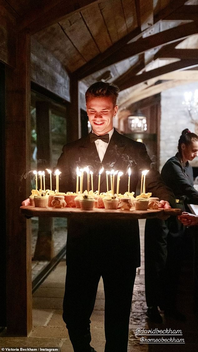 Romeo Beckham has stepped up in older brother Brooklyn's absence as he delivered an incredible speech at his dad David's 50th birthday over the weekend