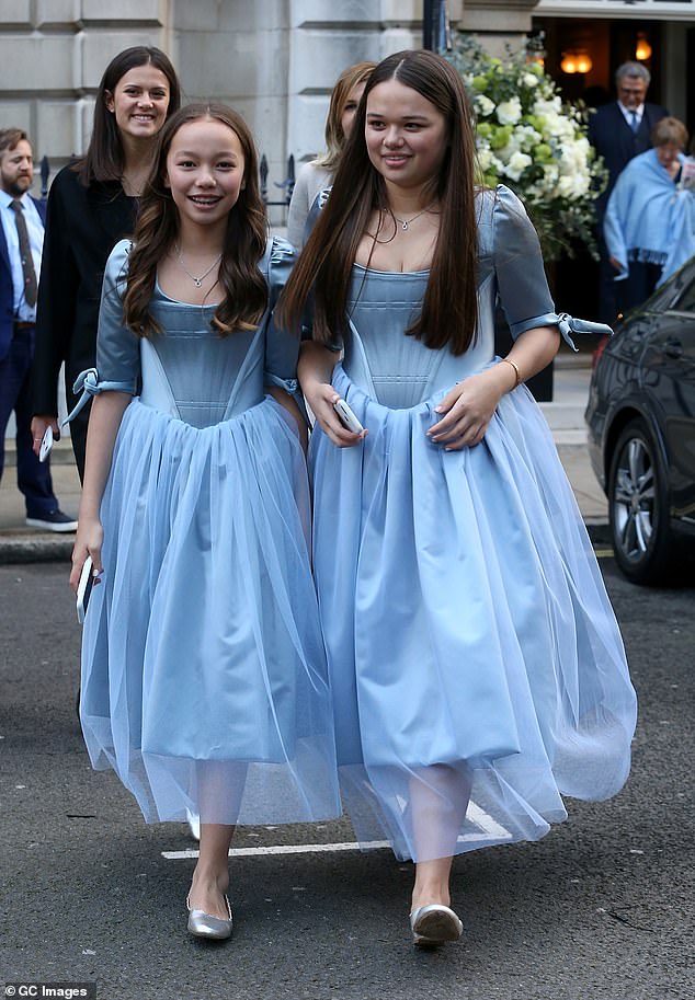 Rupert Murdoch and Wendi Deng's daughter Grace (right) looked a far cry from the cherubic flower girl who walked down the aisle at the wedding of Rupert and model Jerry Hall back in 2016
