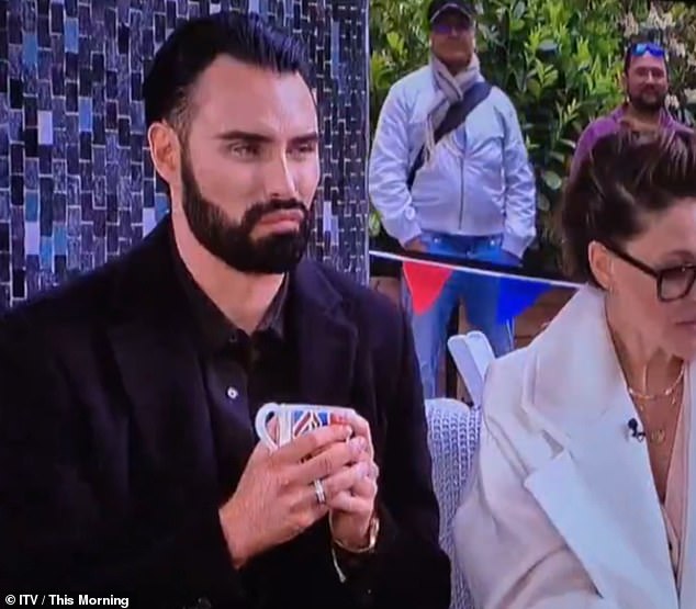 The TV presenter, 36, was on the iconic sofa on Monday for an instalment of the programme to commemorate the 80th anniversary of VE Day