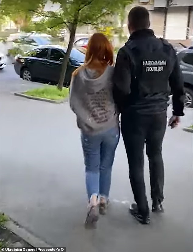 Shocking footage shows the moment a mother was arrested for trying to sell her two-year-old son for £18,000 in Ukraine