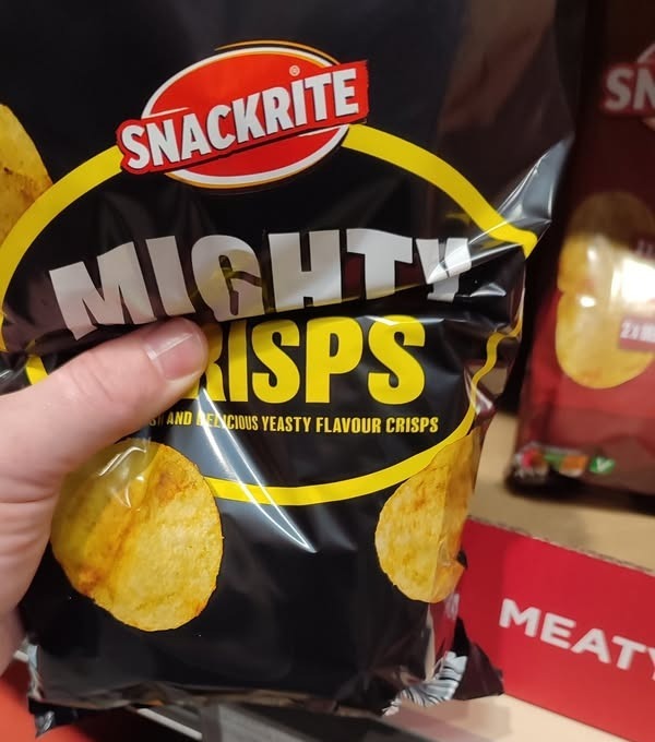 Bag of Snackrite Mighty Crisps.