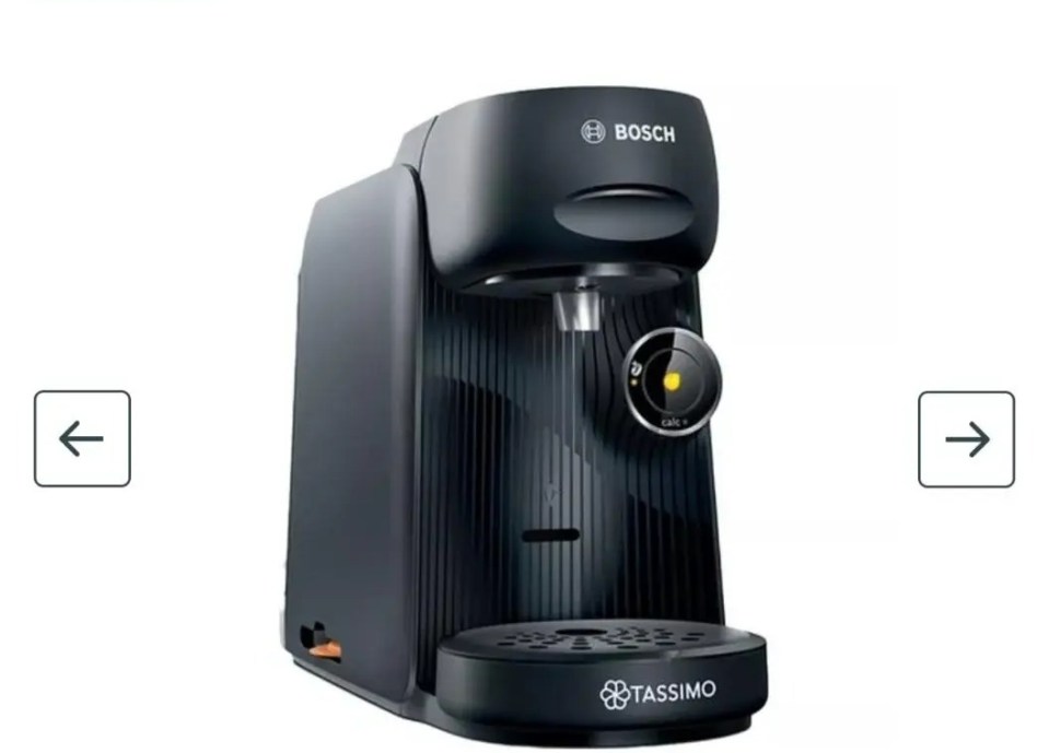 Black Bosch Tassimo Finesse coffee machine; £39.99 (save £70.01).
