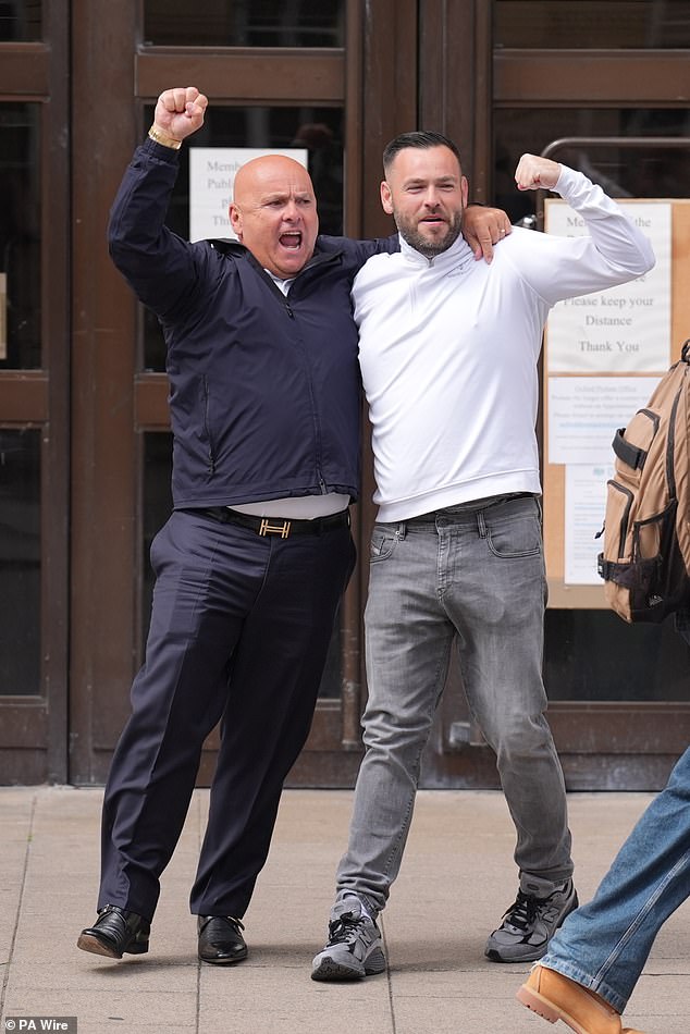 Fred Doe, previously known as Frederick Sines, (right) with his caravan magnate father after avoiding jail