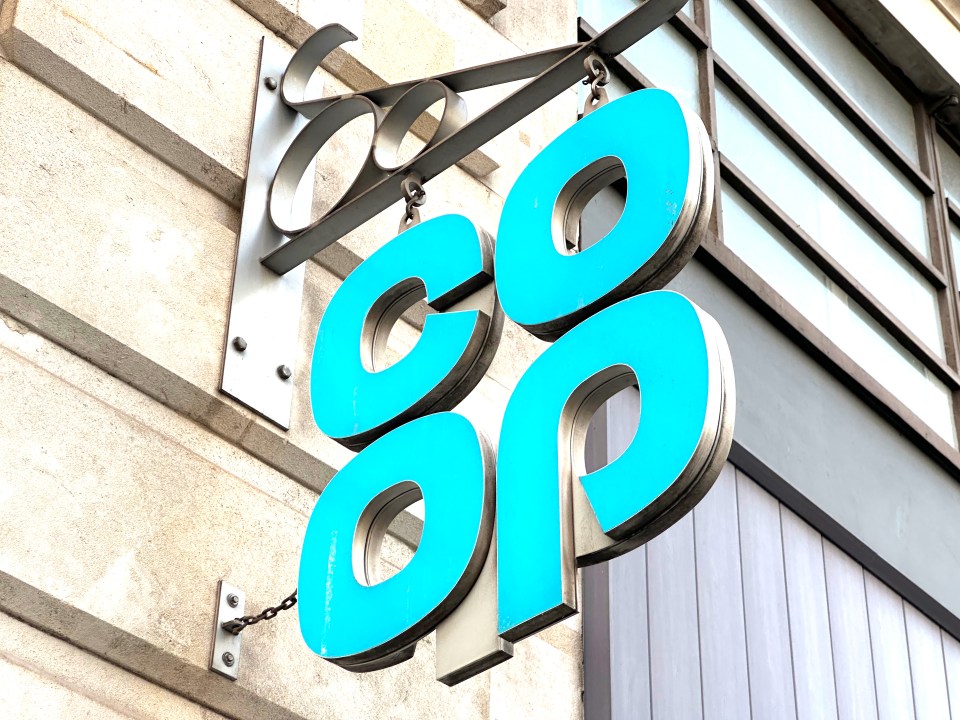 Coop store sign.
