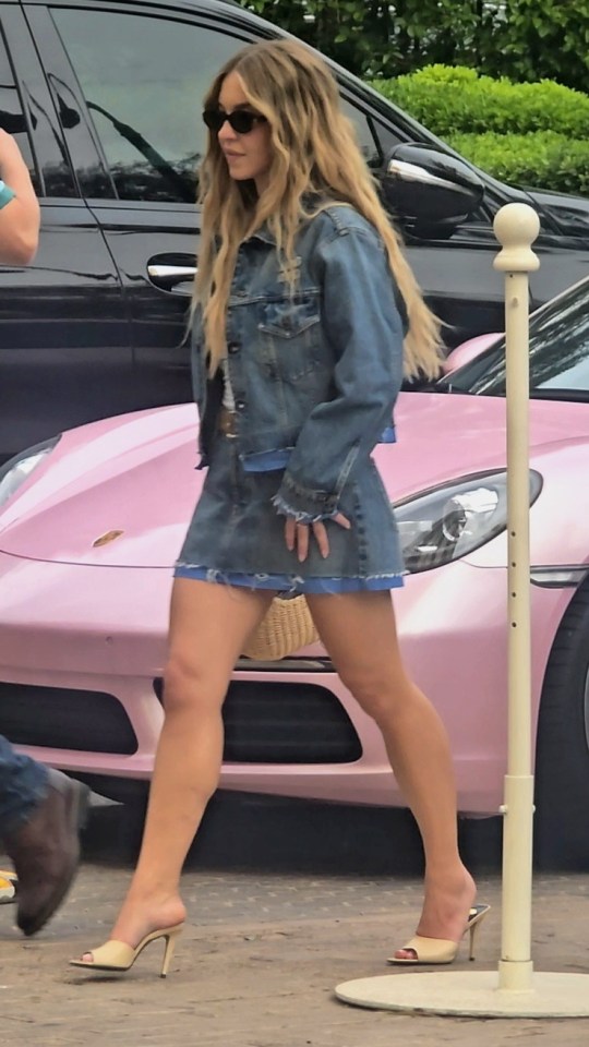Sydney Sweeney leaving an event in Las Vegas.