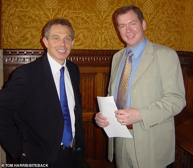 Labour MP Tom Harris with former primer minister Tony Blair