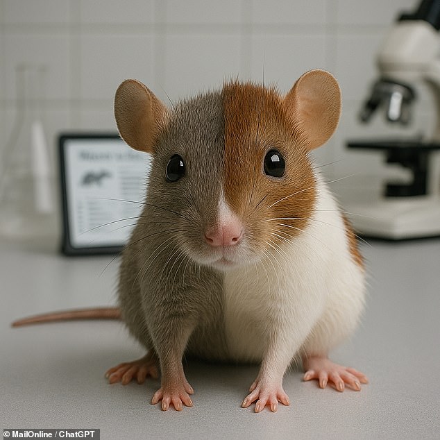 A leading bioengineer warns what could happen if limits are not placed on gene editing technology. Already, scientists have developed ways of creating hybrid animals called 'chimaeras', such as half-mice-half-rat hybrids. Pictured: AI-generated Impression