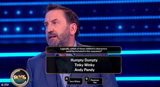 The 1% Club knocked out whopping 10 players with its 'easiest' question - can you get the answer in 30 seconds? (pictured: host Lee Mack)