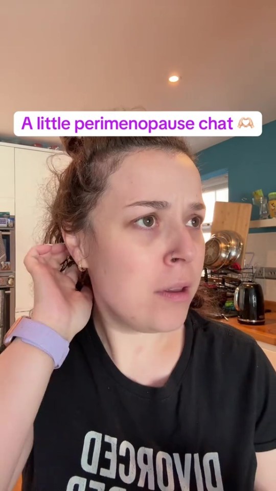 Woman discussing perimenopause.
