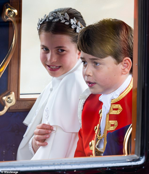 No one at the Coronation seemed as proud of Prince George as Charlotte did