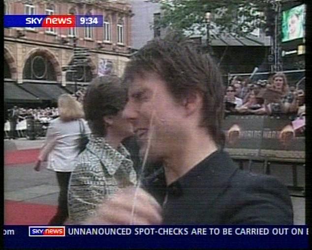 Tom Cruise's angry red carpet altercation resulted in the arrest of four men after they drenched the Hollywood star with water at the War of the Worlds London premiere back in 2005