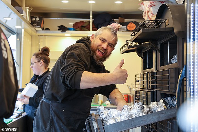 Takeaway boss Ben Newman, known as Spudman, is facing fury from local café owners who claim that his customers use their toilets and sit down to eat his potatoes at their tables and chairs