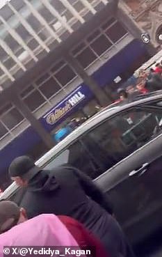 The public could be seen confronting the driver