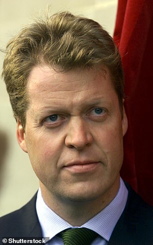 Diana's younger brother is pictured in November 2002 at an unveiling of a plaque for Princess Diana