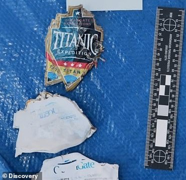 Alongside the pen, investigators recovered various items, including business cards, Titanic-themed stickers and clothing remnants