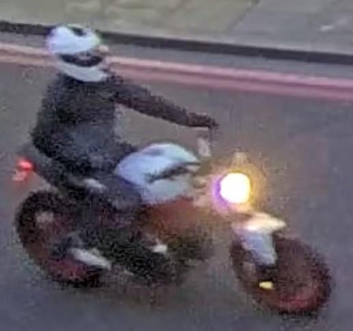 The motorcycle thought to be involved in the Hackney shooting