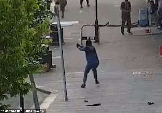 A gunfight involving rival gang members on a street in Tottenham, north London, in 2023