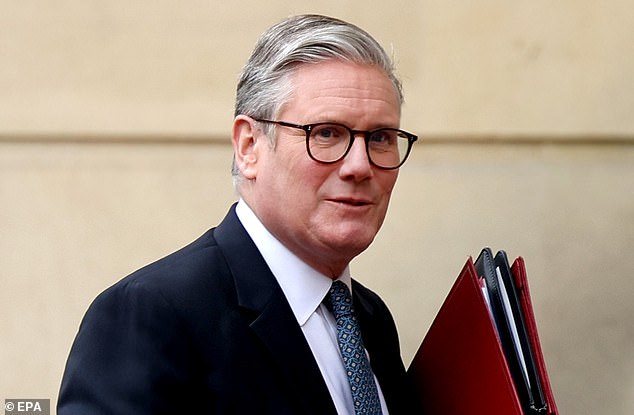 A third man has been charged as part of an investigation into a series of fires in north London linked to Keir Starmer (pictured)