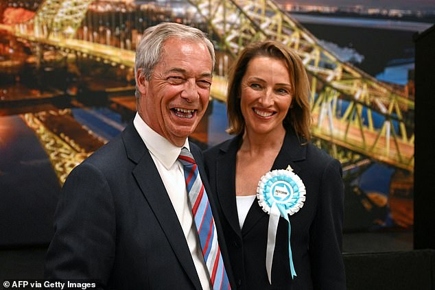 Nigel Farage (pictured with new Reform MP Sarah Pochin) is now the true Leader of the Opposition, writes DAN HODGES