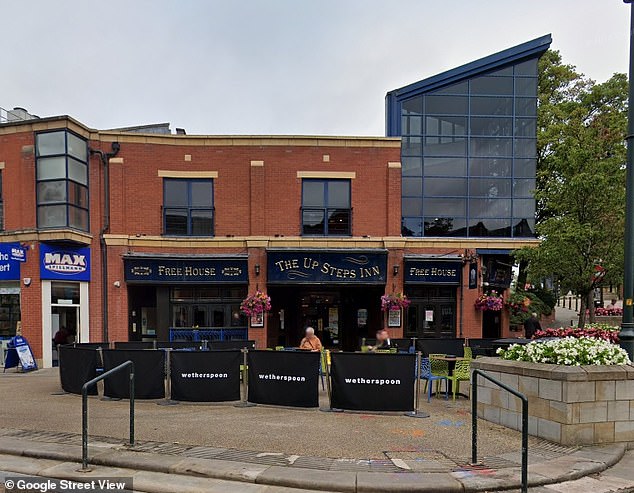 Up Steps Inn in Oldham town centre where the incident took place