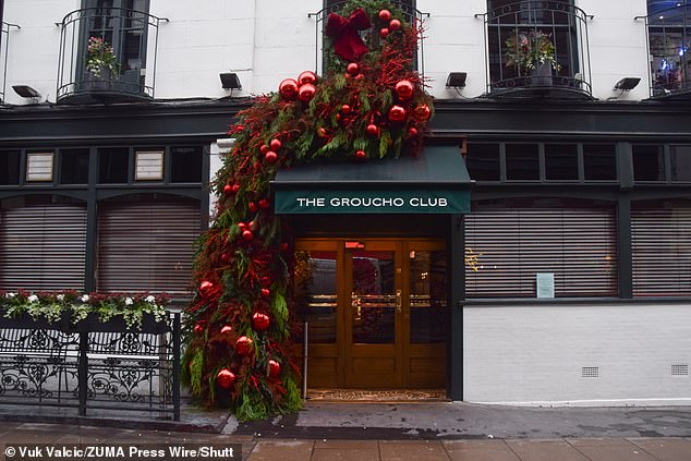 The Groucho Club on Dean Street in Soho, London (file picture)
