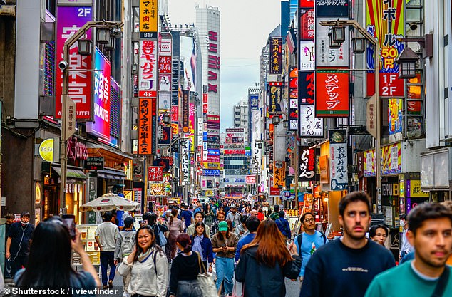 Now, Ryo Tatsuki, who has been heralded as Japan's answer to the famed prophet, has warned that 'a crack will open up under the seabed between Japan and the Philippines'. Stock picture of Tokyo in Japan