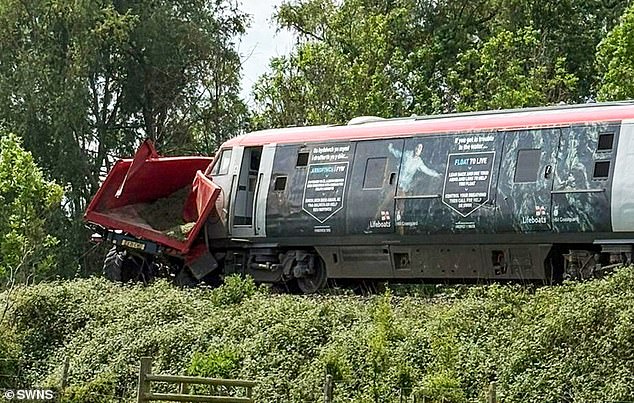 A train has collided with a tractor on a level crossing, leaving multiple people injured near Leominster