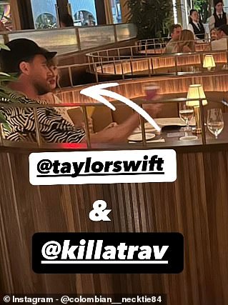 Travis Kelce and Taylor Swift were seen enjoying a romantic meal in Florida on Friday night