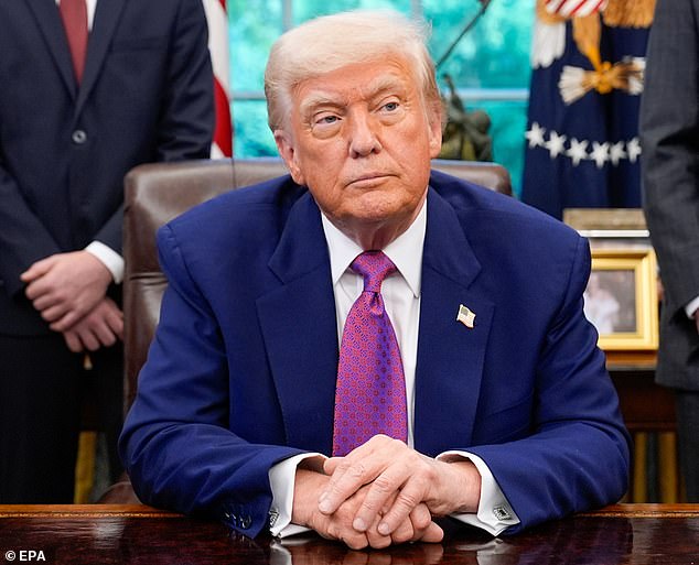 President Donald Trump has hit back at criticism of a $400million 'flying palace' he has been offered by the Qatar royal family amid fierce backlash from MAGA loyalists