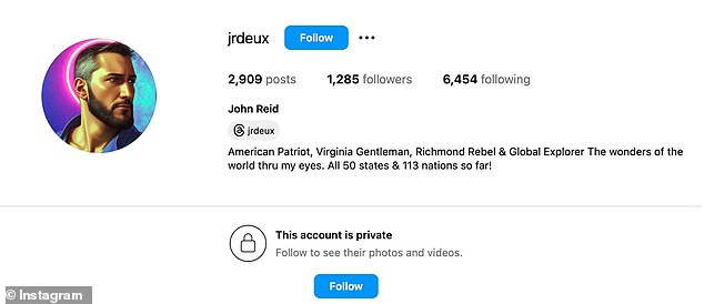 The candidate's Instagram handle is 'jrdeux,' which is the same user name a Tumblr account has used to repost and like hundreds of sexually explicit images