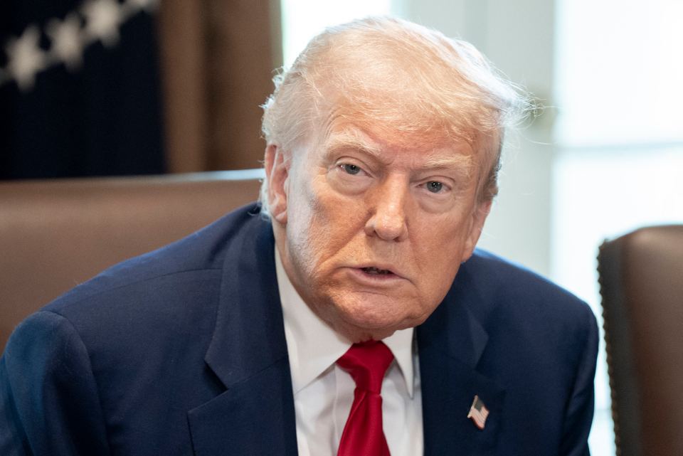 President Trump at a cabinet meeting.