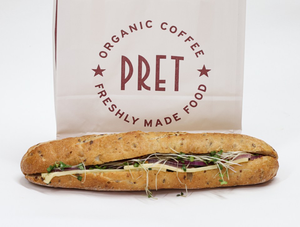 Pret a Manger sandwich in a bag.