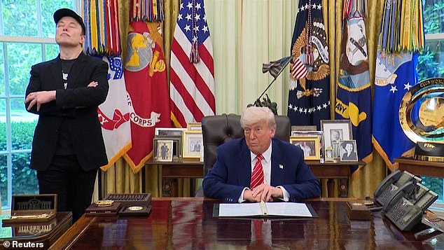 Elon Musk has been accused of acting 'weird' and 'strange' at his Oval Office farewell, which came just hours after explosive claims the billionaire used drugs while on the campaign trail