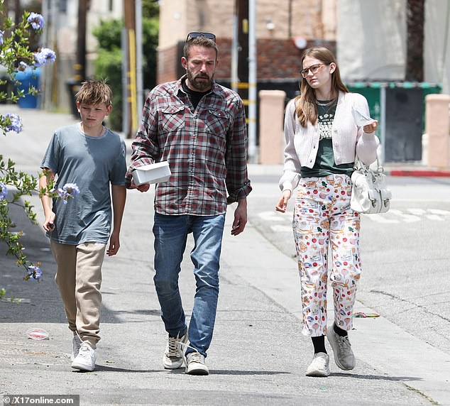 Ben Affleck and Jennifer Garner's daughter Violet showed off a luxury clothing item as she stepped out in LA recently - following her privileged rant about climate change