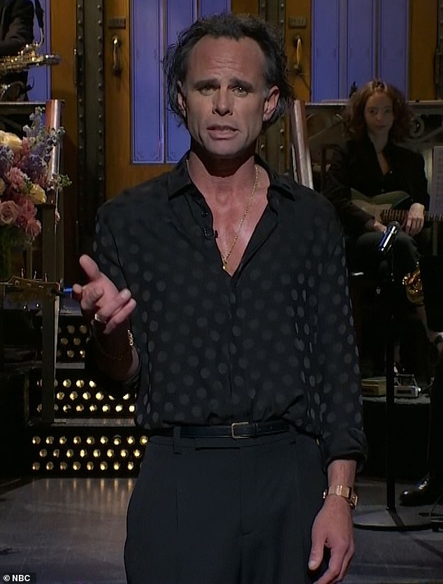 Walton Goggins' new Saturday Night Live monologue hinted at a cryptic turn in his alleged feud with his The White Lotus co-star Aimee Lou Wood