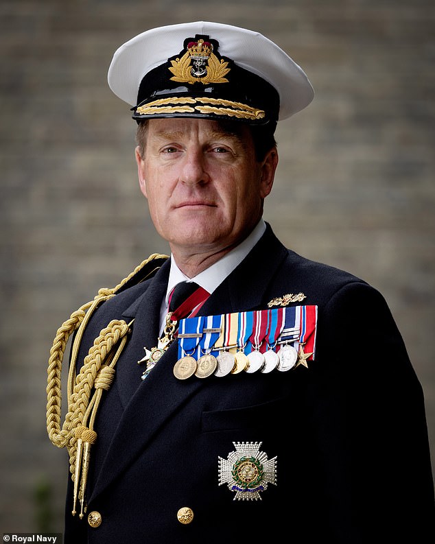 The suspended head of the Royal Navy, Admiral Sir Ben Key, 59, (pictured) was toppled by a ¿dirty tricks campaign¿ amid months of fierce in-fighting at the top of the Armed Forces, it was claimed last night