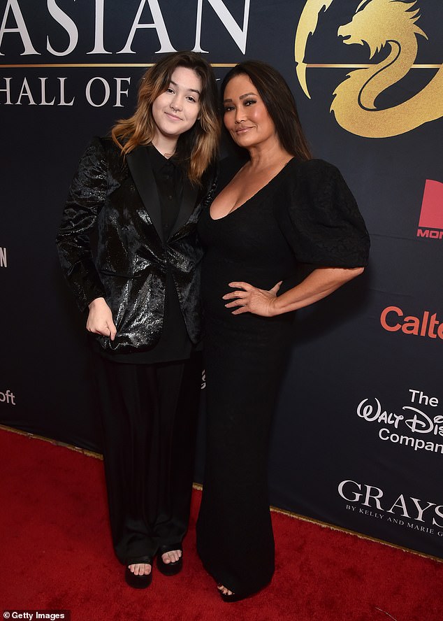 Tia Carrere has revealed that her 19-year-old son Jude has come out as transgender; (pictured in 2022)