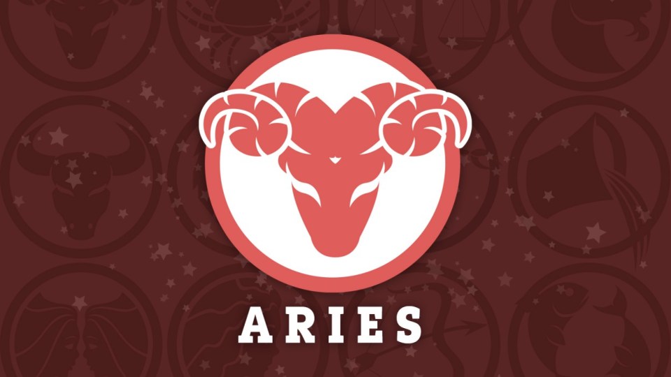 Illustration of the Aries zodiac sign.