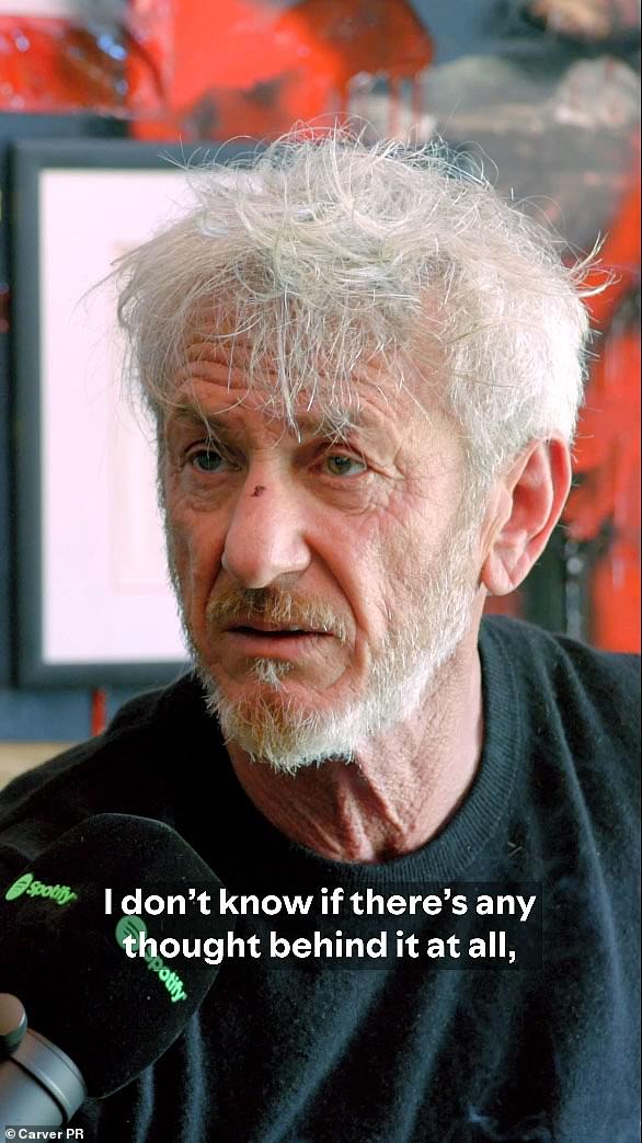 Sean Penn's fans were shocked by the 64-year-old actor's 'rough' appearance on the Louis Theroux Podcast on Monday