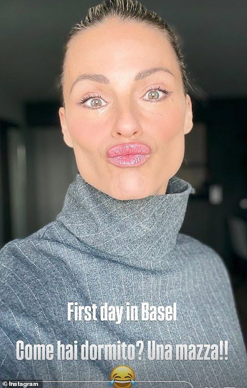 Michelle took to her Instagram to update 5.8m fans with what she's up to ahead of Eurovision, sharing a selfie of herself pouting, she wrote: 'First day in Basel'
