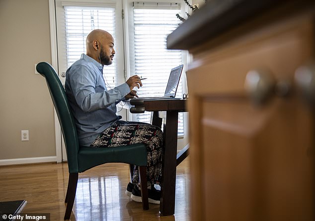 That shift is working from home: a phenomenon forced upon us by the pandemic but that has since become common practice even after Covid has receded (Stock photo)