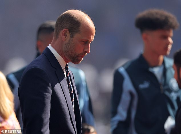 Prince William was at Wembley to watch the FA Cup final between Man City and Crystal Palace