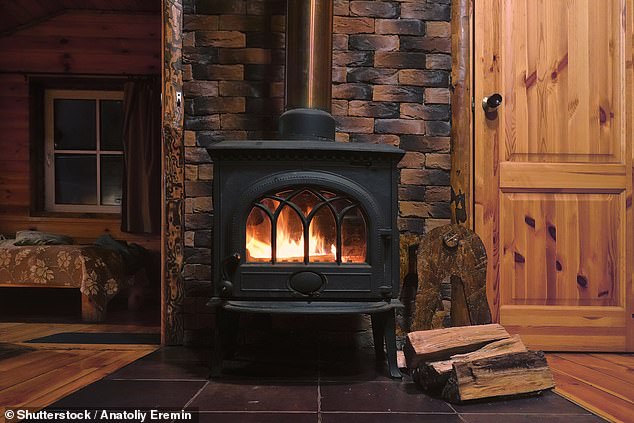 Wood burners are legal to use in the UK and some 1.5million homes across the nation are estimated to have them installed (file pic)
