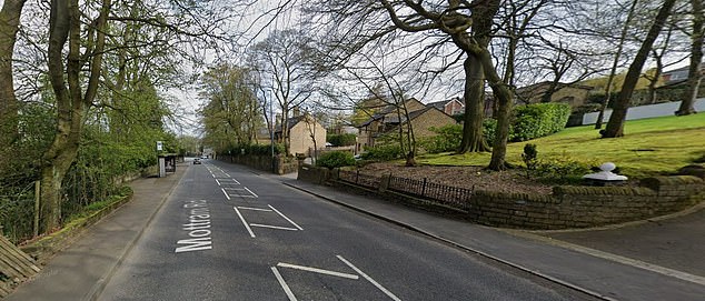Mottram Road in Stalybridge, Greater Manchester where an 80-year-old woman died after being struck by a cyclist taking part in Sunday's charity ride the Tour de Manc
