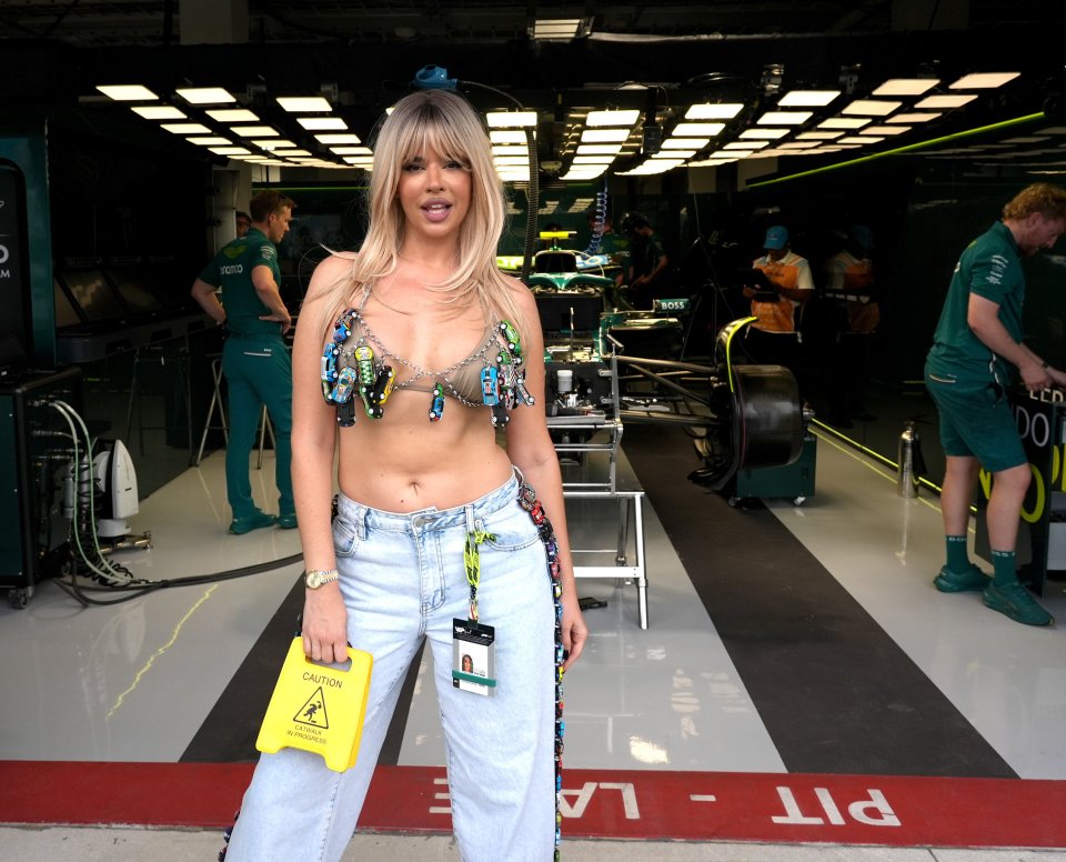 Influencer Ivana Knoll at the Formula 1 Crypto.com Miami Grand Prix.