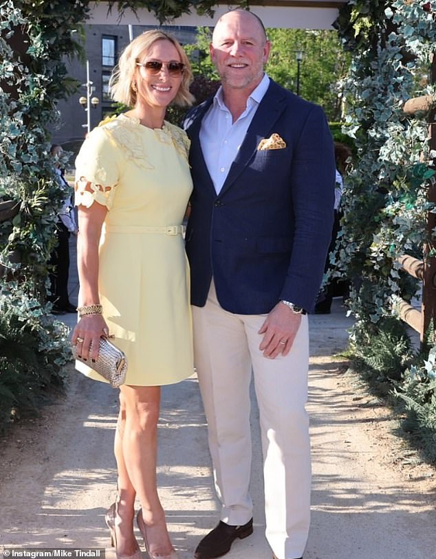 Zara Tindall was spotted dancing with Strictly Come Dancing legend as fans begged the BBC to to 'make it happen' after her husband Mike (right) shared a snap on Instagram