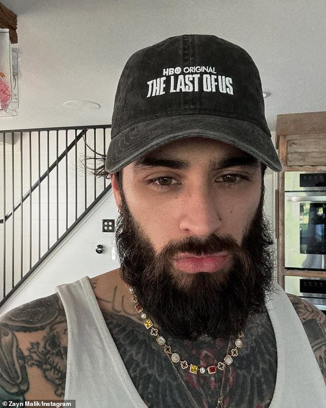 Zayn Malik has showed off his new rugged look as he sported a full beard and moustache in a new Instagram post